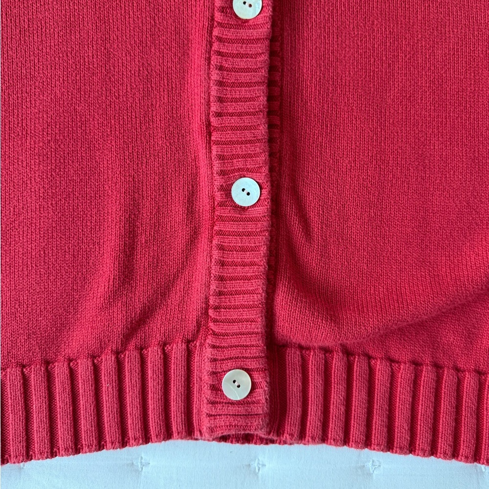 Donni Cotton Knit Cardigan Red - Picture 9 of 12